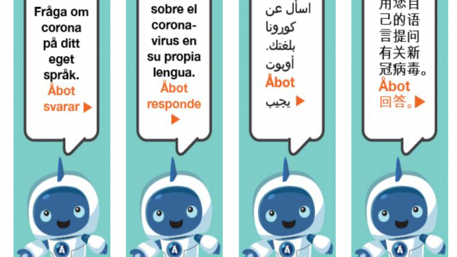 The multilingual robot speaking in different languages 