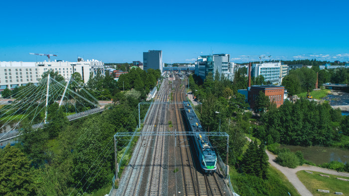View of railways in Vantaa