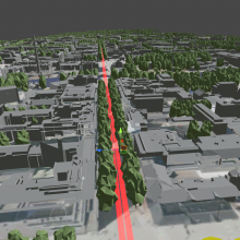 3D illustration of City of Tampere